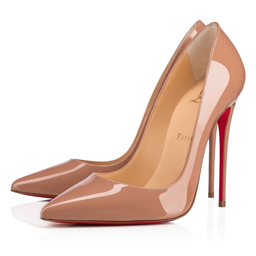 Christian Louboutin - So Kate Patent Nude Pumps